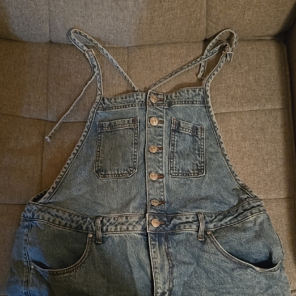 Denim Overalls with Adjustable Straps